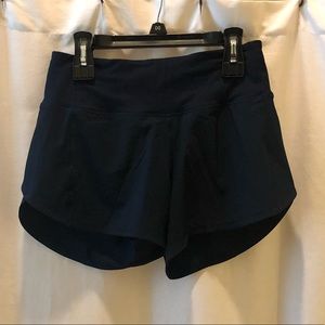 Lululemon navy speedy short sz 2